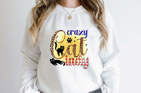 crazy cat lady Sublimation SVGArt 