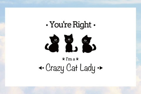 Crazy Cat Lady SVG | Cat Quote SVG | Cat SVG SVG Angel Lynne Designs 