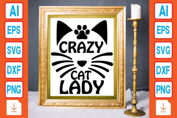 Crazy Cat Lady SVG Craftlabsvg24 