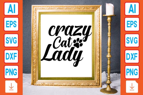 Crazy Cat Lady SVG Craftlabsvg24 