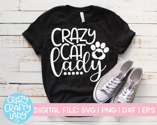 Crazy Cat Lady SVG Crazy Crafty Lady Co. 