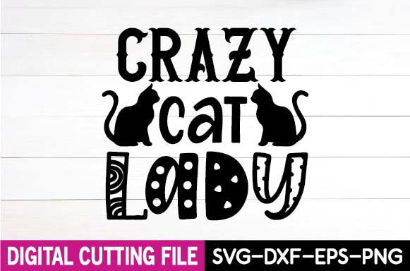 crazy cat lady SVG designer krishna 