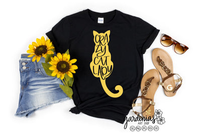 Crazy Cat Lady SVG Gardenias Art Shop 