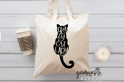 Crazy Cat Lady SVG Gardenias Art Shop 