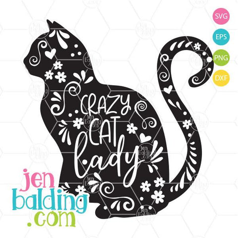Crazy Cat Lady SVG So Fontsy Design Shop 