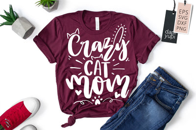 Crazy Cat Mom SVG dapiyupi store 