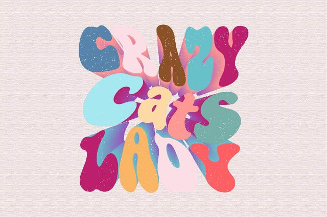 Crazy Cats Lady Sublimation SVGArt 