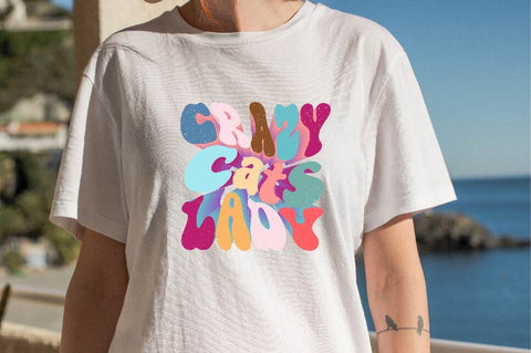 Crazy Cats Lady Sublimation SVGArt 