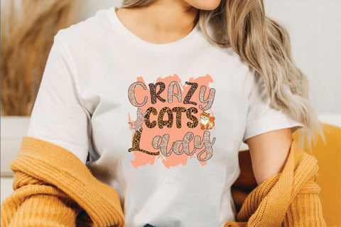 Crazy Cats Lady Sublimation SVGArt 
