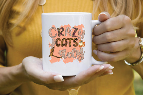 Crazy Cats Lady Sublimation SVGArt 