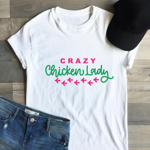 Crazy Chicken Lady Hand Lettered SVG Cut File (Copy) SVG Cursive by Camille 