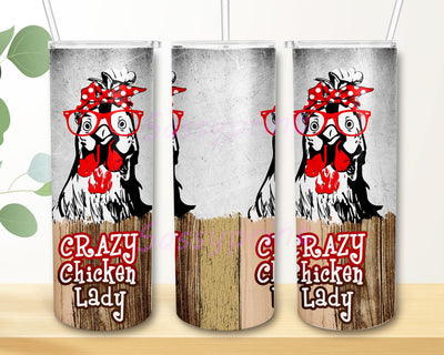 Crazy Chicken Straight tumbler design, Crazy Chicken Tumbler PNG File Digital Download, Chickens Sublimation Design Sublimation sassyprint 