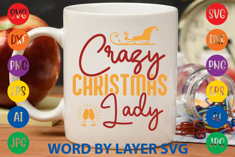 Crazy Christmas Lady, Christmas SVG Design SVG Rafiqul20606 