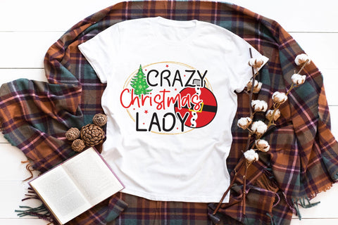 Crazy Christmas Lady | Funny Christmas PNG Sublimation CraftLabSVG 