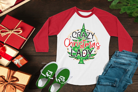 Crazy Christmas Lady - Funny Christmas PNG Sublimation CraftLabSVG 