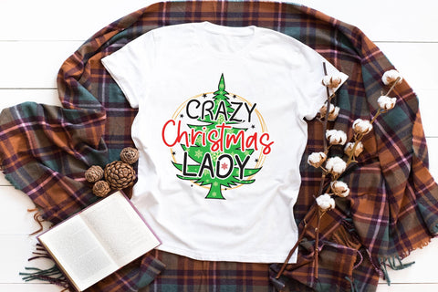 Crazy Christmas Lady - Funny Christmas PNG Sublimation CraftLabSVG 