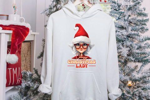 Crazy Christmas Lady PNG Sublimation Sublimation CraftLabSVG 