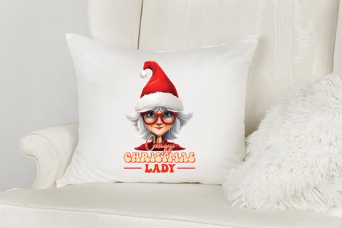 Crazy Christmas Lady PNG Sublimation Sublimation CraftLabSVG 