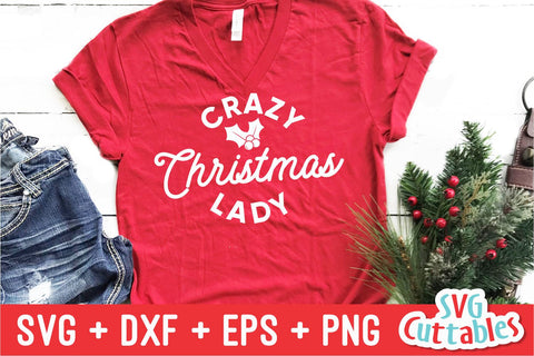 Crazy Christmas Lady svg - Christmas svg - Cut File - svg - eps - dxf - png - Funny - Silhouette - Cricut file - Digital File SVG Svg Cuttables 