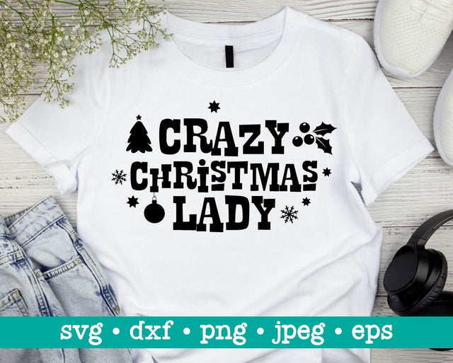 Crazy christmas lady svg, Crazy christmas lady png, Merry christmas shirt svg, Christmas gift idea, Funny christmas svg, Holiday svg png SVG MAKStudion 