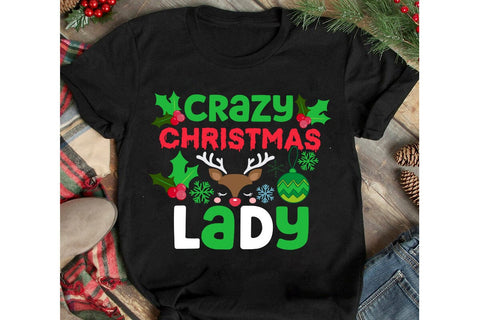 Crazy Christmas Lady SVG Cut File, Crazy Christmas Lady Sublimation Design, Crazy Christmas Lady SVG PNG, Christmas SVG Cut File, Christmas SVG Quotes, Merry Christmas SVG Design, Christnmas Sublimation PNG SVG BlackCatsMedia 
