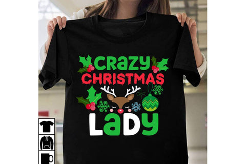 Crazy Christmas Lady SVG Cut File, Crazy Christmas Lady Sublimation Design, Crazy Christmas Lady SVG PNG, Christmas SVG Cut File, Christmas SVG Quotes, Merry Christmas SVG Design, Christnmas Sublimation PNG SVG BlackCatsMedia 