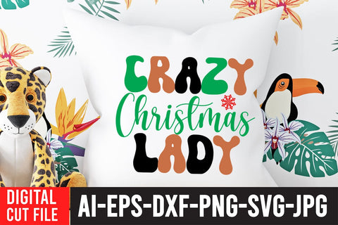 Crazy Christmas Lady SVG Cut File SVG BlackCatsMedia 