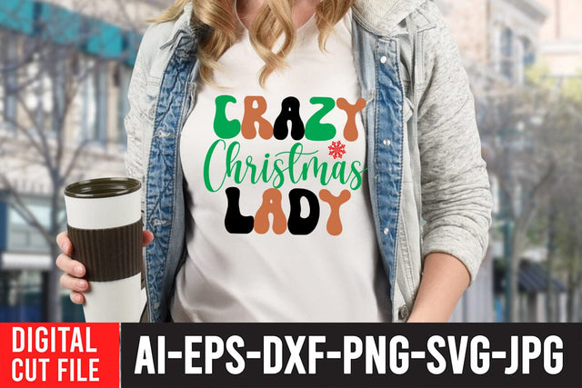 Crazy Christmas Lady SVG Cut File SVG BlackCatsMedia 