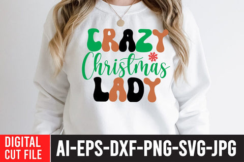 Crazy Christmas Lady SVG Cut File SVG BlackCatsMedia 