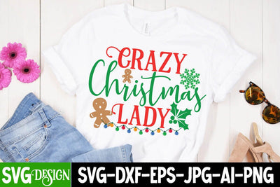 Crazy Christmas Lady SVG Cut File SVG BlackCatsMedia 