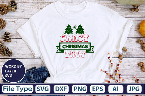 Crazy Christmas Lady SVG Cut File SVG DesignPlante 503 