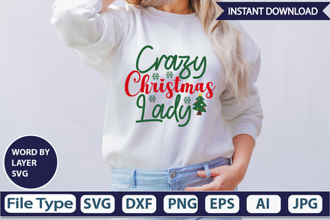 Crazy Christmas Lady SVG Cut File SVG DesignPlante 503 