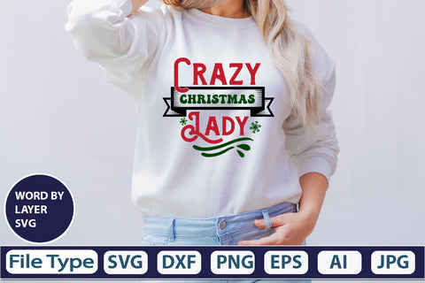 Crazy Christmas Lady SVG Cut File SVG DesignPlante 503 