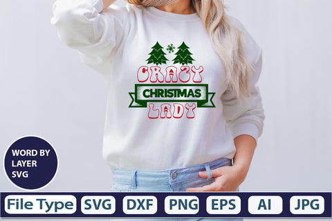 Crazy Christmas Lady SVG Cut File SVG DesignPlante 503 