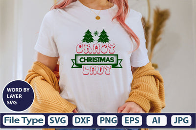 Crazy Christmas Lady SVG Cut File SVG DesignPlante 503 