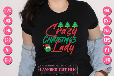 Crazy Christmas Lady SVG Cut File SVG Newmockups 