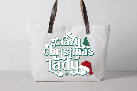 Crazy Christmas Lady svg design SVG Creativeart88 