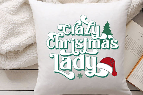 Crazy Christmas Lady svg design SVG Creativeart88 