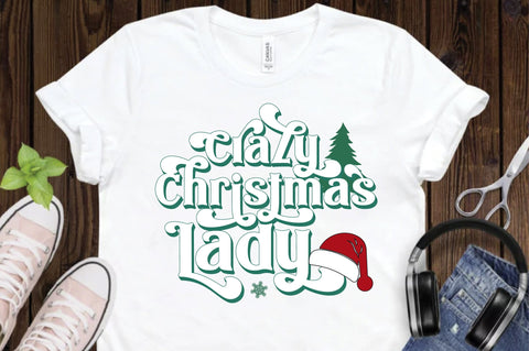 Crazy Christmas Lady svg design SVG Creativeart88 