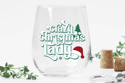 Crazy Christmas Lady svg design SVG Creativeart88 