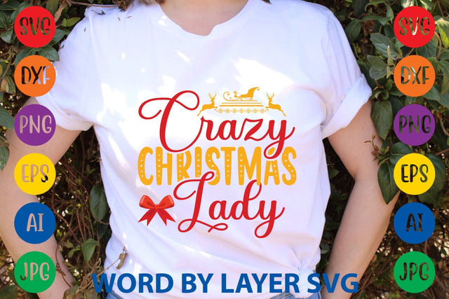 Crazy Christmas Lady SVG DESIGN SVG Rafiqul20606 