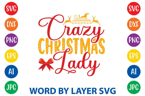 Crazy Christmas Lady SVG DESIGN SVG Rafiqul20606 