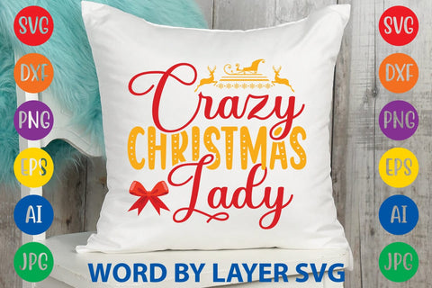 Crazy Christmas Lady SVG DESIGN SVG Rafiqul20606 