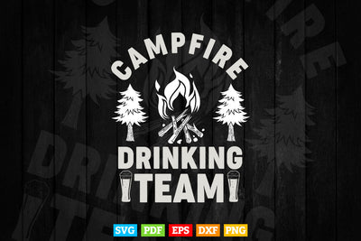 Crazy Dog Campfire Drinking Funny Camping Party Svg Cut Files SVG DesignDestine 