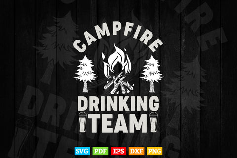 Crazy Dog Campfire Drinking Funny Camping Party Svg Cut Files SVG DesignDestine 