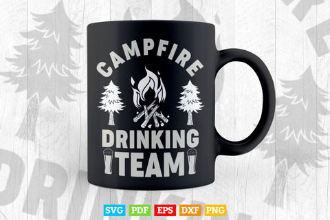 Crazy Dog Campfire Drinking Funny Camping Party Svg Cut Files SVG DesignDestine 
