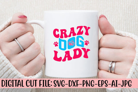 Crazy Dog Lady Retro SVG SVG Syaman 