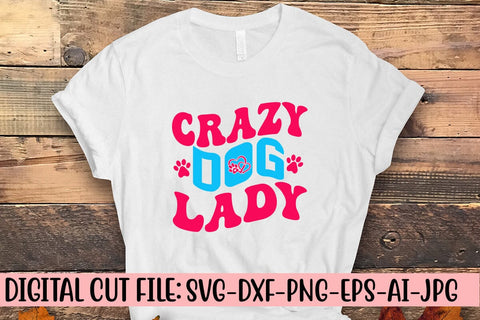 Crazy Dog Lady Retro SVG SVG Syaman 