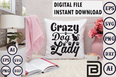 Crazy Dog Lady SVG Craftlabsvg24 