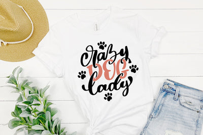 Crazy Dog Lady SVG Funny Pet Quotes | VIP Extended Use License SVG So Fontsy VIP Design Shop